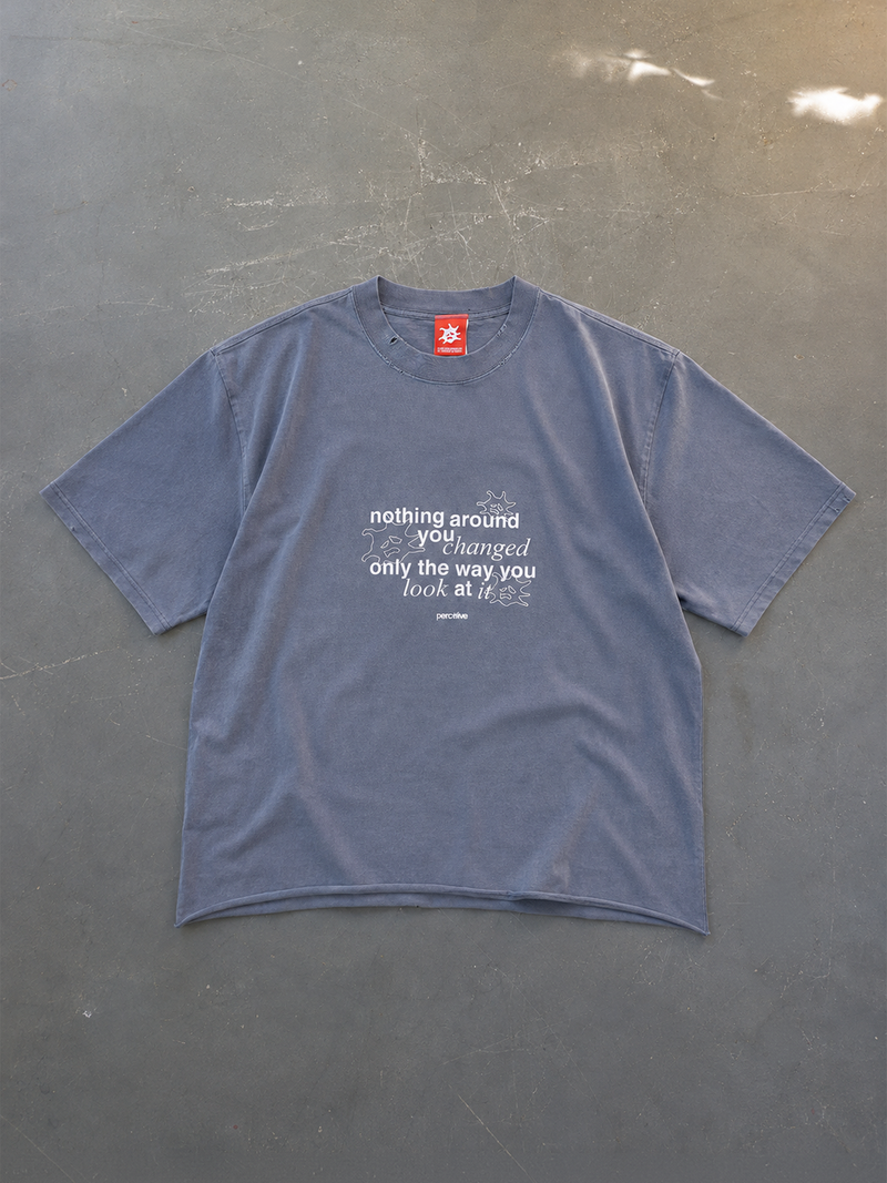 Quote Tee Faded Indigo